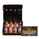 Mini Hot Sauce Challenge Box by Tabañero, Original, Extra Hot, XXX Hot & Dragon’s Breath, Gluten Free, Low Sodium, Vegan, Kosher, Made in the USA, 4-Pack, 1.7 oz Bottles