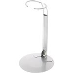 Plymor DSP-60S Silver Adjustable Doll Stand, fits 10, 11, 12, 13, and 14 inch Dolls or Action Figures, Waist is 2 to 2.5 inches Wide, 5.5 to 7 inches Around, Pack of 2