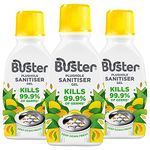 Buster Sanitiser Gel Citrus Fragranced Plughole Freshener Kills 99.9% Germs 300ml Pack of 3