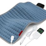 Addmax Electric Heating Pad | Soft Extra Large Orthopaedic Heating Belt For Back Pain Relief | 9 Heat Settings & 4 Timer Auto-Heat Controller Heat Therapy | (12"x24") Heating Pad for Period Cramps, Back, Shoulder, Neck & Muscle Pain