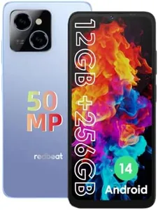 E3 Unlocked Smartphones Gaming Phone, Android 14 Cell Phone Octa-Core Processor 6.6in HD Display, 12GB+256GB Expandable 1TB, 5000mAh Battery/50MP Camerca/4G LTE Dual SIM/Face ID/Fingerprint Lock