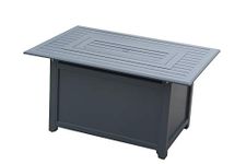 Paramount Gale Aluminum Convertible Fire Table, Rectangular, Slate Grey