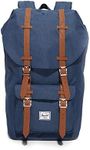 Herschel Little America Laptop Backpack, Navy/Tan Synthetic Leather, Classic 25.0L