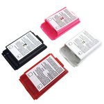 AFUNTA 4 Pcs Battery Covers Shell Case for Xbox 360 Wireless Controller - 4 Colors (Black, White, Red, Pink)