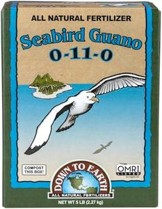 Down To Earth All Natural Fertilizers Organic Seabird Guano - High Phosphorus Plant Food for Buds, Blooms, Flowers 0-11-0, 5 lb