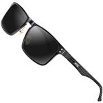 ATTCL Men's Luxury Carbon Fiber Polarized Sunglasses for men Sports Driving Golf UV400 Spectacles 8999 Black grey