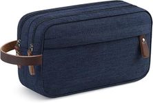 Touristiano® Men's Travel Toiletry Organizer Bag Water-Resistant Shaving Dopp Kit Bathroom Bag (Navy Blue)