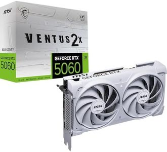 MSI NVIDIA GeForce RTX 5060 8G Ventus 2X OC White GDDR7 128-Bit Gaming Graphics Card, Boost Frequency up to 2535MHz, PCIe Gen 5, DLSS 4, DP 2.1 x 3, HDMI 2.1 x 1, SFF Ready