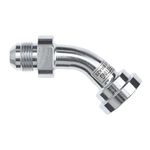 Brennan 1803-16-16 Steel JIC Flared Tube Fitting, Flange 45 Degree Elbow Code 62, 1" Tube OD x 1" Flange