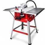 Lumberjack 10 Inch Table Saw, Woodworking Saws, 1800W 254mm, Quick Clamp Rip Fence, Bevel & Mitre Cuts, Dust Extraction Adaptor for Woodworking, Can Also Be Used As A Bench Saw