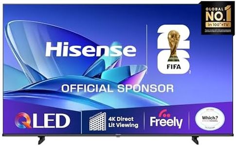 Hisense 55" 55E78QTUK QLED Smart AI TV - 4K Direct Lit Viewing, Quantum Dot Colour, Hi-View AI Engine, Dolby Vision, Dolby Atmos with Freely, Disney +, YouTube, Netflix