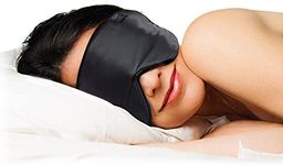 Dream Essentials Pure Mulberry Silk Sleep Mask Side Sleepers - Black