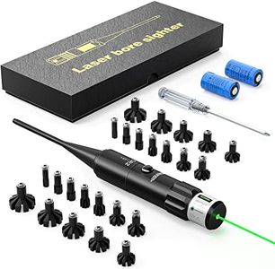 Geyet Laser Bore Sight Kit for .177 to 12GA Caliber, Green Laser BoreSighter for Hunting, Universal Bore sighter with Button Switch for Multiple Caliber and Scopes