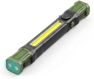 Rechargeable LED Work Light, 3000LM Magnetic Light with Hooks, 6000 mAh Portable Under Hood Lights for Garage, Vehicle Inspection, 4 Modes Mechanic Light for Car Repair, Emergency (Green)