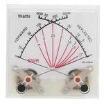 Eujgoov Cross Needle SWR/Watt Meter, Double Needle 60/300W Dual Band Standing- Meter with Backlight