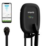 Emporia EV Charger Level 2, 48 amp Indoor/Outdoor Electric Car Charger, NEMA 14-50 EV Charger Plug or Hardwired, UL/Energy Star WiFi Enabled EVSE Level 2 Charger, 24ft Cable - 240v Level 2 EV Charger