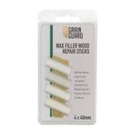 GRAIN GUARD Wax Filler Wood Repair Sticks | White Wood | Furniture Repair Kit | Multi-Surface: Wood, Plastic, Hard Surfaces | Blend to Colour Match | 4x40mm