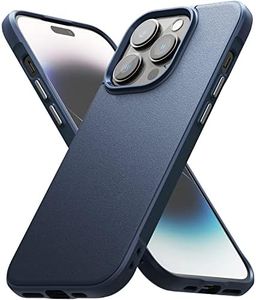 Ringke Onyx [Feels Good in The Hand] Compatible with iPhone 14 Pro Max Case, Anti-Fingerprint Technology Prevents Oily Smudges Non-Slip Enhanced Grip Precise Cutouts - Navy