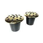 Grave Flower Pots (Pack Of 2) - Durable Plastic Grave Pots for Grave Decorations & Funeral - Flower Pots for Graves in Gold - Honoring Loved Ones with Floral Tributes - Memorial Flower Pots for Graves