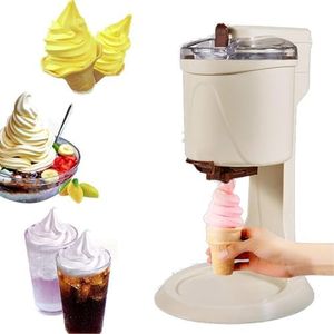 Soft Serve Ice Cream Maker – 1L (8 Servings) – Fully Automatic, Quiet & Fast (Ready in 10 Mins) – Easy to Use & Clean – Home DIY Dessert Machine for Yogurt Gelato & Ice Cream Cones