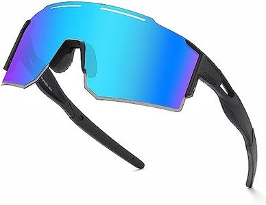 Polarized Cycling Sunglasses Double Wide Polarized Mirrored for Running Golf Fishing Hiking Baseball Running Glasses for Cycling Men Women (KD-C4)