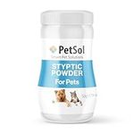 PetSol Styptic Powder For Pets (Large 50g Tub) Stops Bleeding Fast in Dogs, Cats, Birds, Rabbits & Pets, Safe Treatment for Cuts, Nail Clipper Nicks and Grooming First Aid