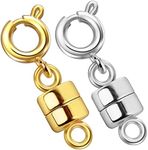 OHINGLT Strong Magnetic Necklace Clasps and Closures,Gold and Silver Plated Jewelry Clasps Converters for Bracelet Necklaces Chain