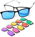 ARTZT neuro Colour Glasses Set, Colour Therapy Glasses with 6 Comfortable Colour Glasses for Colour Therapy, Neuroathletics Light Therapy Glasses, 100% UV Protection, Multicoloured, One Size