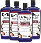 Dr Teal's Foaming Bath with Pure Epsom Salt, Shea Butter & Almond, 34 fl oz (Pack of 4) (Packaging May Vary)