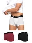 XYXX Men's Micro Modal Trunks - Ace Underwear for Men Pack of 3 (M; Rio Red+Black+White)