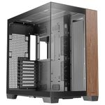 Antec C8 Wood, Fans not Included, Wooden Front Panel, Dual-Chamber Layout, Type-C, 360mm Radiator Support, Seamless TG Front & Side Panels, RTX 40 Compatible, Full-Tower E-ATX PC Case