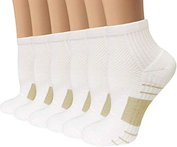 Copper Plantar Fasciitis Running Compression Socks for Men & Women –6 Pairs Arch Support Ankle Socks for Athletic&Travel