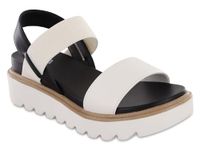 MIA Women's Jene Sandal, White/Black, 6.5 UK