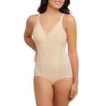 Bali Women’s Shapewear Firm Control Body Shaper with Built-in Minimizer Bra Fajas DF1009, Soft Taupe, 40C