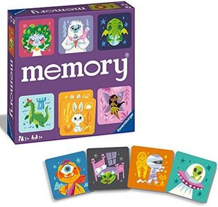 Ravensburger Cute Monsters Memory Game for Boys & Girls Age 3 & Up! - A Fun and Fast Monster Matching Game, 20595