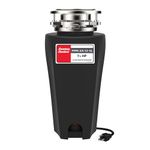 American Standard 10-US-AS-12-SL Garbage Disposer, 1.25 HP Slim, Black