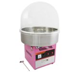 KuKoo Cotton Candy Floss Maker & Dome Commercial Retro Pink Stainless Steel, 51cm x 83cm x 51cm
