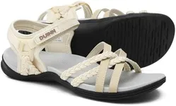 UBFEN Womens Hiking Sandal Sport Sandal Straps with Adjustable Hooks Arch Support Beach Vacation Outdoor Adventure Casual Size 8 Beige