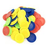 Smartdealspro 4 Color 22mm Plastic Counting Counters Bingo Poker Chips (100-Pack)