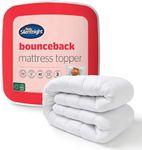 Silentnight Bounceback Topper - Sleep Support Mattress Topper Luxury Soft Cosy - Machine Washable Bed Toppers Covers Pad,White,King