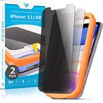 Power Theory Privacy Screen Protector for iPhone 11/iPhone XR Tempered Glass [2-Pack] Anti-Spy protection with Easy Install Kit [Case Friendly][6.1 Inch]