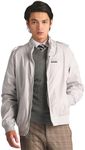 Members Only Classic Iconic Racer Lightweight Bomber Jackets Men Casual Stylish Fall Spring Autumn Mens Windbreaker Jacket (Light Grey, 3XL)