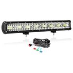 PICAA LED Light Bar 4X4, 480W 23 inch Spot Flood Combo Bar With Wiring Harness Waterproof Triple Rows Driving Off-Road Fog Light Truck Car ATV SUV UTE Boat 12v 24v