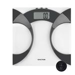 Salter 9141BKCFEU16 Analyser Bathroom Scales - Digital Weighing Scale for Body Weight, Body Fat/Water, BMI, Ultra Slim Glass Platform, 4 User Memory, Carpet Feet, Batteries Included, 160 kg Capacity