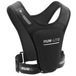 Run Lite® Running Vest Phone Holder with Waterproof Pouch, Adjustable Belt, Reflective, 2 Pockets for Keys/Gels, Phones up to 6.8” (Unisex - Adult)