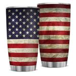 winorax American Flag Tumbler 20oz Stainless Steel Insulated Tumblers 4th Of July Cups With Lids Coffee Travel Mug Cup For Men Boys Dad Grandpa Fathers Day