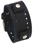 Nemesis #BN-K Black Wide Leather Cuff Wrist Watch Band