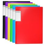 A4 Display Book Display Folder with Plastic Sleeves Presentation Folders Project Folder- 40 Pocket (6 Colours)