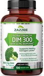 Zazzee Extra Strength DIM 300, 10 mg BioPerine and 300 mg DIM per Capsule, 100 Vegan Capsules, 3+ Month Supply, Plus Pure Organic Broccoli Extract, 100% Vegetarian, All-Natural and Non-GMO