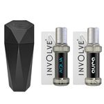 Involve Combo Offer : Elements Aqua Spray Air Car Perfume(pack of- 2) & Diamond car dustbin- Black|Car Air Freshener | Car Accessories |Car Trash Bin Auto|Involve Accessories | Car perfume